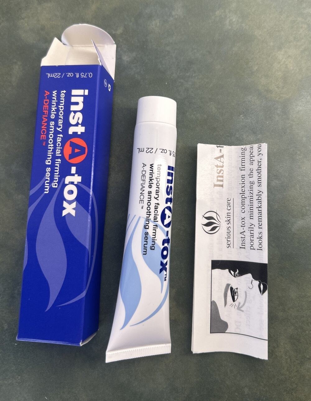 Serious Skincare INSTA-TOX A-Defiance Temporary Wrinkle Smoothing Cream NEW